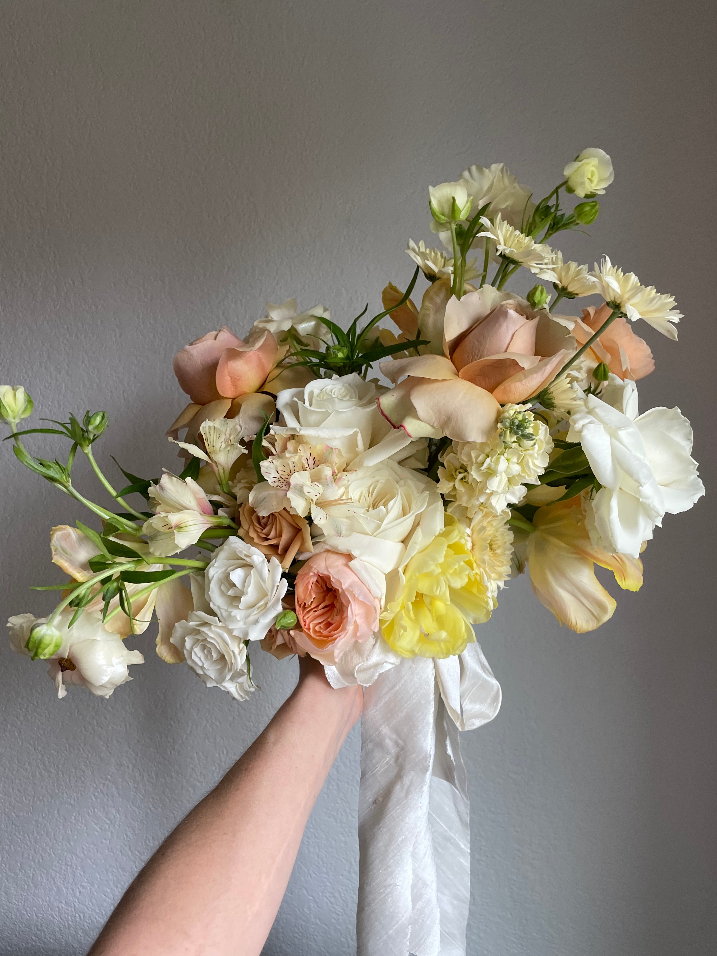 spring pastel wedding bouquet