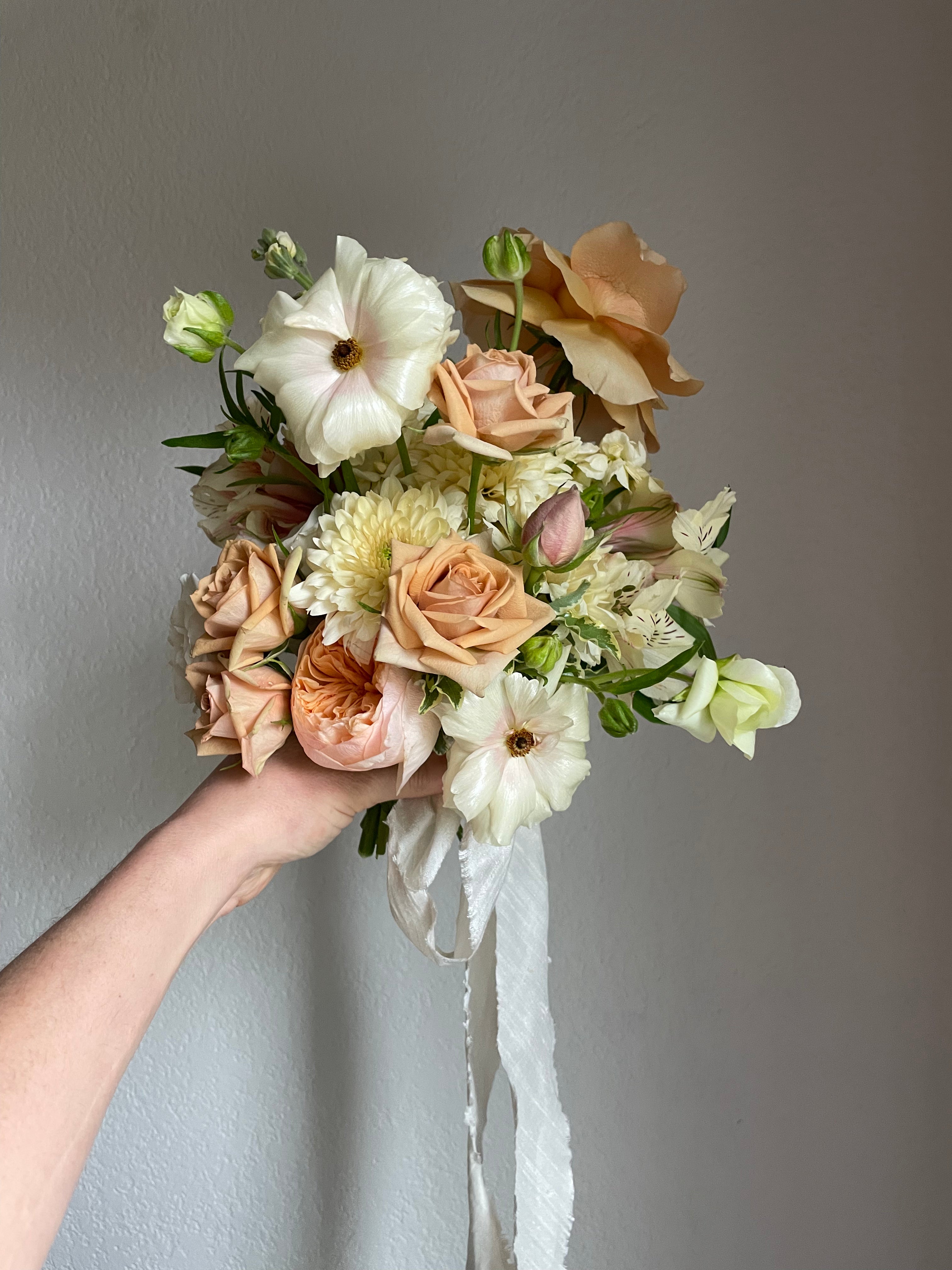 spring pastel bridesmaid bouquet