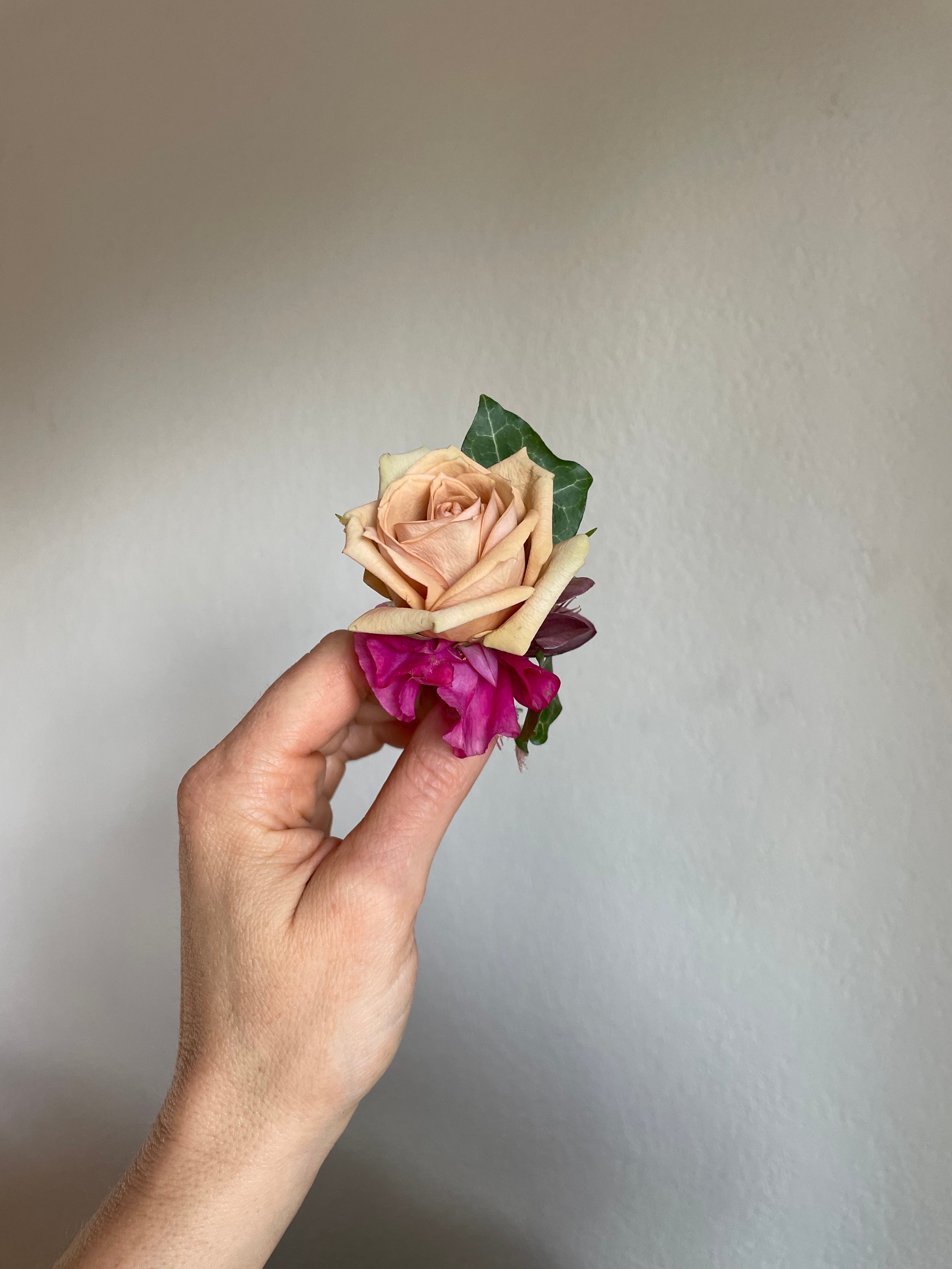 colorful boutonniere
